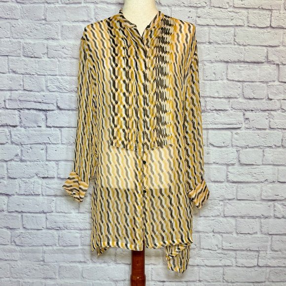 Dries Van Noten Tops - Dries Van Noten Oversize Silk Shirt